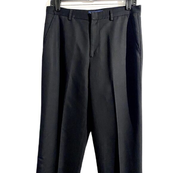 Vintage Ralph Lauren Polo Golf Trouser Pants Solid Black Pleat Leg Preppy Size 8 - Picture 2 of 8